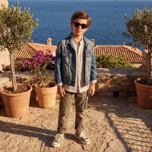 4897108583087 Olivio & Co polarizált gyerek napszemüveg 5-12 év, Squid Black