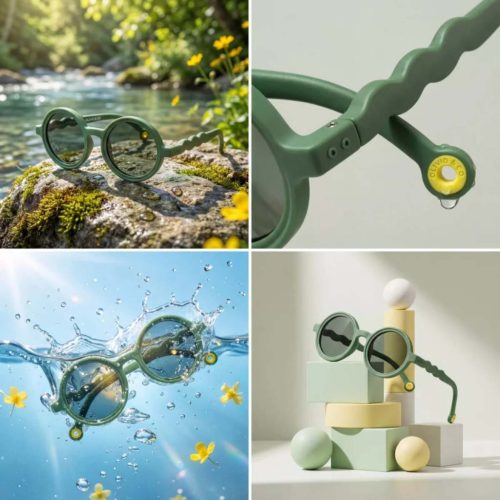 4897108583742 Olivio & Co polarizált gyerek napszemüveg 0-18 hó, Cactus Green