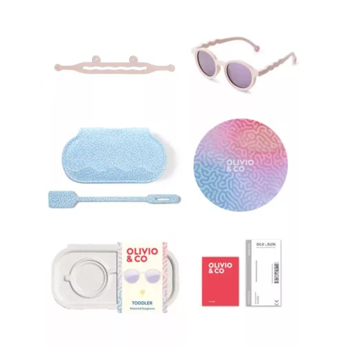4897108585470 Olivio & Co polarizált gyerek napszemüveg 18-36 hó, Coral Blush