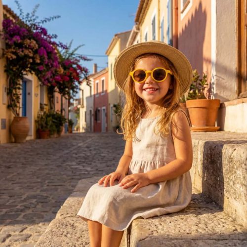 4897108588679 Olivio & Co polarizált gyerek napszemüveg 3-5 év, Citrus Yellow