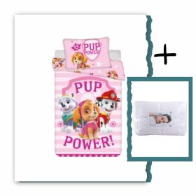 5710756052554-SZETT Mancs Őrjárat ovis ágyneműhuzat szett, 100x135 cm, 40x60 cm