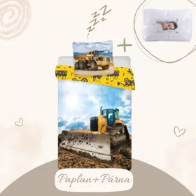 5714710001190-SZETT Építkezés ágyneműhuzat szett, 100x135 cm, 40x60 cm