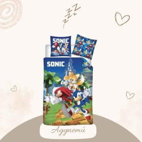 5714710013445 Sonic, a sündisznó ágyneműhuzat, 100x135 cm, 40x60 cm