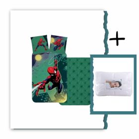 5714710017504-SZETT Pókember ovis ágyneműhuzat szett, 100x135 cm, 40x60 cm