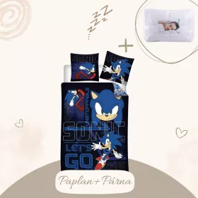 5714710022065-SZETT Sonic, a sündisznó ágyneműhuzat szett, 100x135 cm, 40x60 cm