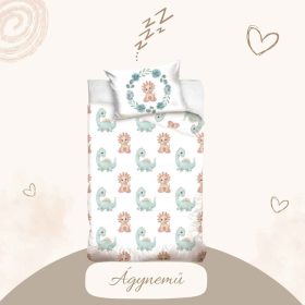 5904302554412 Dinoszaurusz pastel ágyneműhuzat, 100x135 cm, 40x60 cm