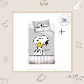 5904302569041-SZETT Snoopy ágyneműhuzat szett, 100x135 cmm, 40x60cm