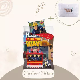 Sam, a tűzoltó ágyneműhuzat szett, 100x135 cm, 40x60 cm