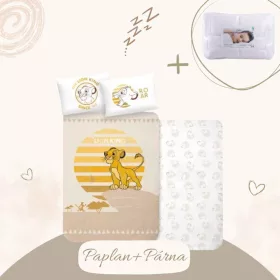 5905742050984-SZETT Oroszlánkirály Simba ágyneműhuzat szett, 100x135 cm, 40x60 cm