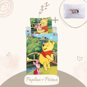 5999079931030-SZETT Disney Micimackó ágyneműhuzat szett, 100x135 cm, 40x60 cm