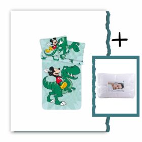 8592753024775-SZETT Mickey Mouse ovis ágyneműhuzat szett, 100x135 cm, 40x60 cm