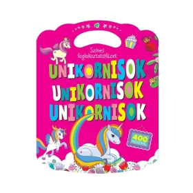 9789634835295 Színes foglalkoztatófüzet - Unikornisok, 400 matricával