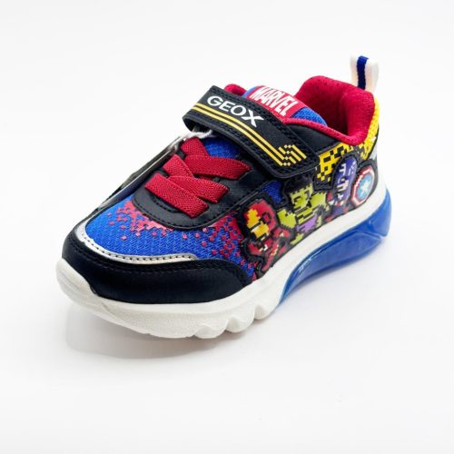 BB20-00001305 Geox Világítós Gyerek Cipő, Fiú, Kék, J45LBE, Avengers