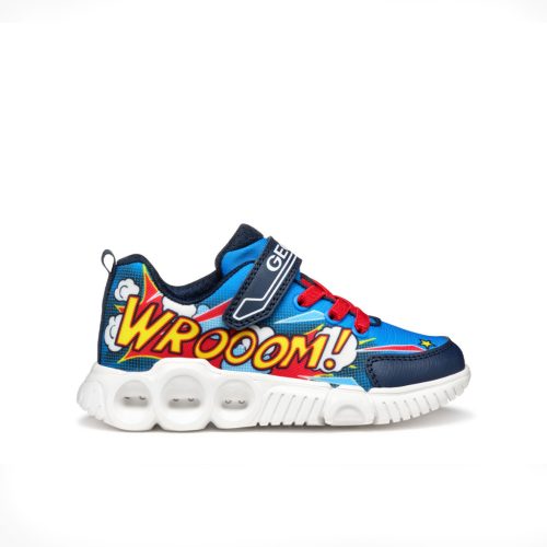 BB20-20241566 Geox Világítós Tavaszi Gyerek Cipő, Fiú, Kék, J55GAD-C0833