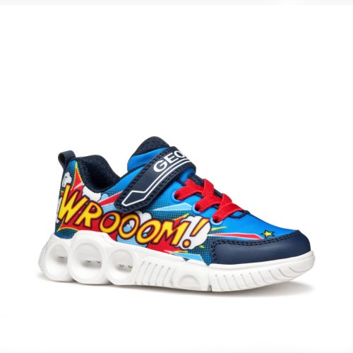 BB20-20241569 Geox Világítós Tavaszi Gyerek Cipő, Fiú, Kék, J55GAD-C0833