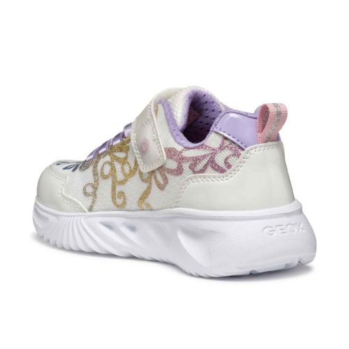 BB20-20250521 Geox Világítós Tavaszi Gyerek Cipő, Lány, Fehér, J55E9A-C0653