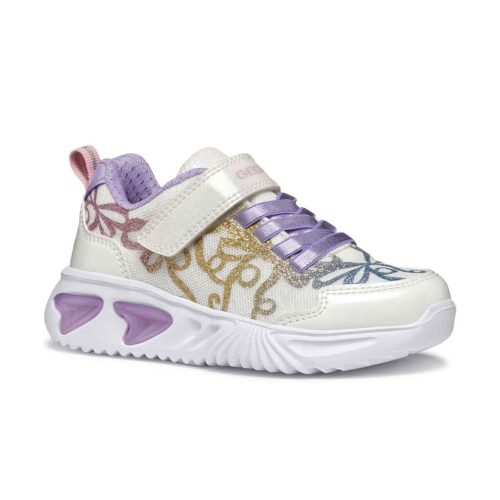 BB20-20250523 Geox Világítós Tavaszi Gyerek Cipő, Lány, Fehér, J55E9A-C0653