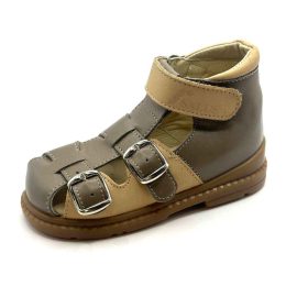 BB20-20250750 Salus Szupinált Zárt Szandál, Fiú, Barna, FLO-801