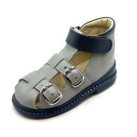 BB20-20250751 Salus Szupinált Zárt Szandál, Fiú, Szürke, FLO-801