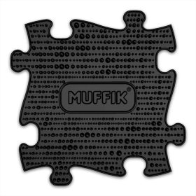 BB20-20250808 Muffik szenzoros ortopédiai szőnyeg puzzle, Tüske, Fekete, Puha, 1 db