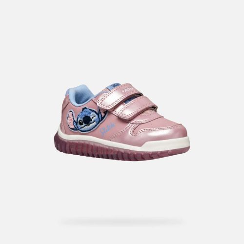 BB20-20250965 Geox Világítós Gyerek Cipő, Lány, Rózsaszín, B5661B-C8207, Stitch