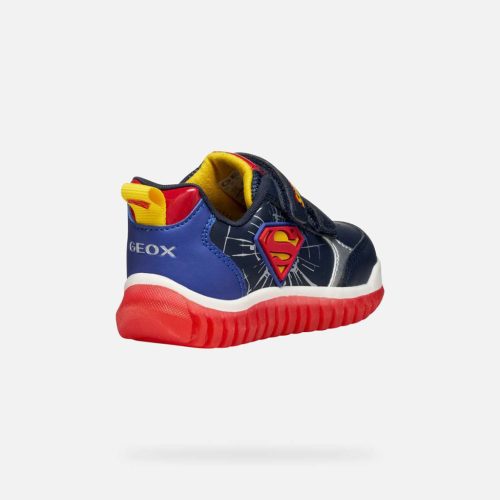 BB20-20250985 Geox Világítós Gyerek Cipő, Fiú, Kék, B565ZB-C4226, Superman