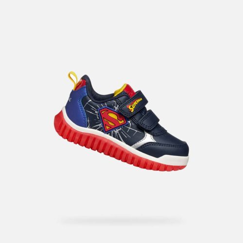 BB20-20250986 Geox Világítós Gyerek Cipő, Fiú, Kék, B565ZB-C4226, Superman