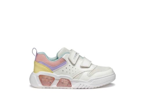 BB20-20251560 Geox Világítós Tavaszi Gyerek Cipő, Lány, Fehér, J55HPA-C0653