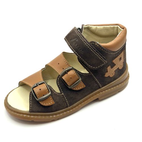 BB20-20252124 Salus Szupinált Szandál, Fiú, Barna, FLO-911, Vonat