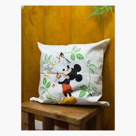 BB20-20252221 Disney Home Párnahuzat+Párna, 40x40 cm, Fehér, Mickey Egér