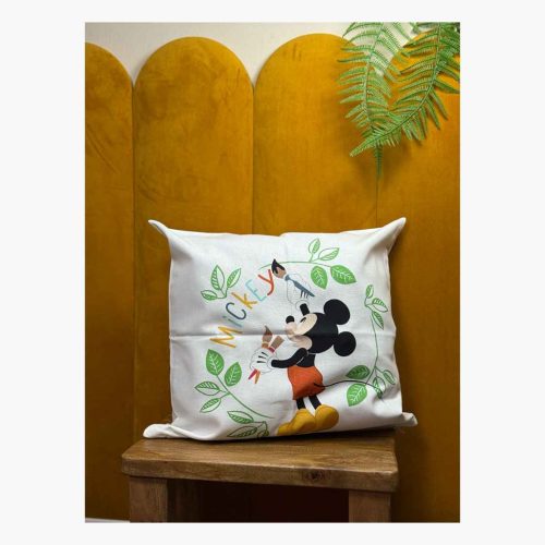 BB20-20252221 Disney Home Párnahuzat+Párna, 40x40 cm, Fehér, Mickey Egér