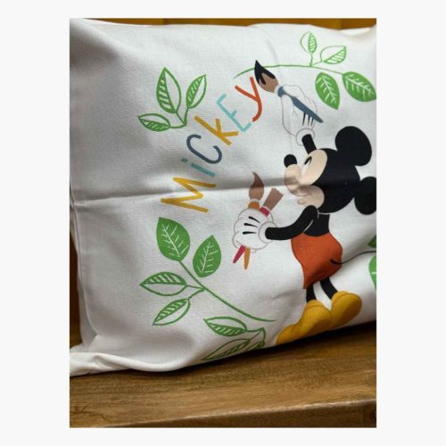 BB20-20252221 Disney Home Párnahuzat+Párna, 40x40 cm, Fehér, Mickey Egér