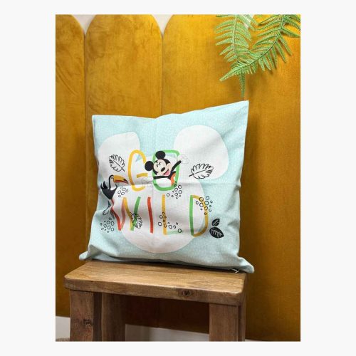 BB20-20252222 Disney Home Párnahuzat, 40x40 cm, Kék, Mickey Egér