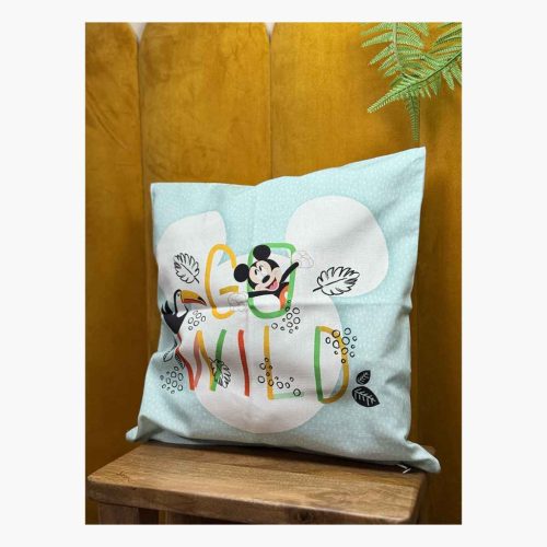BB20-20252222 Disney Home Párnahuzat+Párna, 40x40 cm, Kék, Mickey Egér