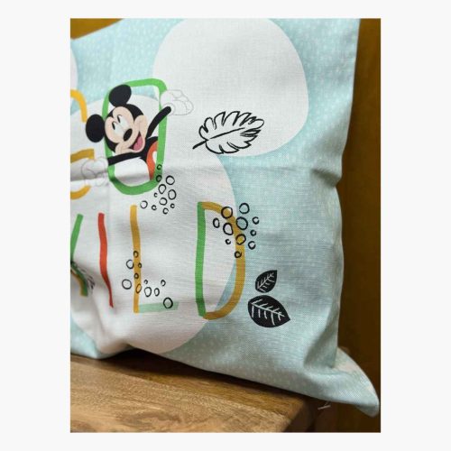 BB20-20252222 Disney Home Párnahuzat+Párna, 40x40 cm, Kék, Mickey Egér