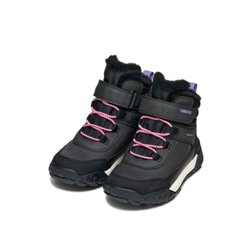 BB20-20252320 Geox Vízálló Téli Gyerek Cipő, Lány, Fekete, J46M7A-C9266