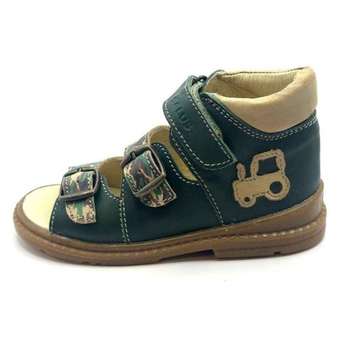 BB20-20252883 Salus Szupinált Szandál, Fiú, Zöld, FLO-911, Traktor