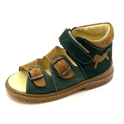BB20-20252950 Salus Szupinált Szandál, Fiú, Zöld, FLO-911, Ló