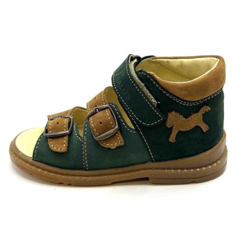 BB20-20252950 Salus Szupinált Szandál, Fiú, Zöld, FLO-911, Ló