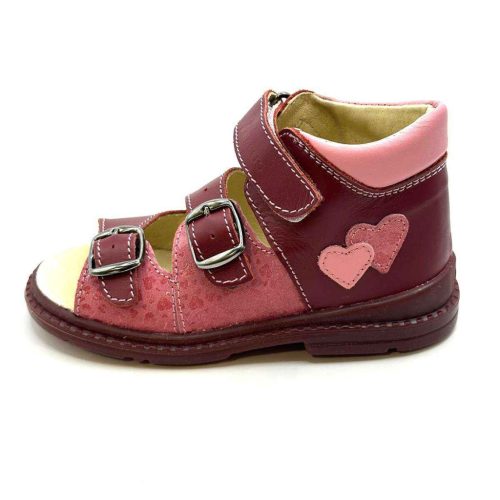 BB20-20252961 Salus Szupinált Szandál, Lány, Bordó, FLO-911, Szív