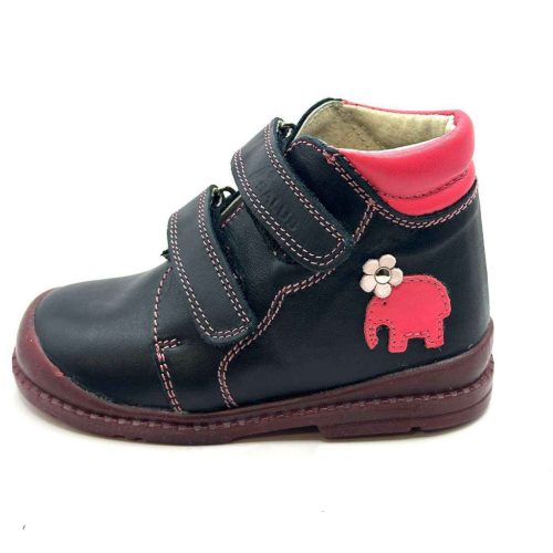 BB20-20252992 Salus Őszi Szupinált Gyerek Cipő, Lány, Fekete,  Flo-810, Elefánt
