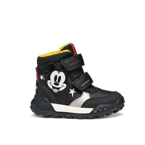 BB20-20253009 Geox Vízálló Téli Gyerek Cipő, Fiú, Fekete, B566LE-C0048, Mickey Egér