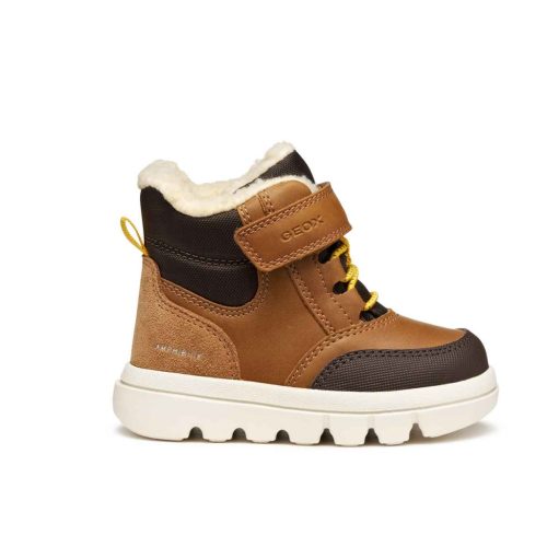 BB20-20253017 Geox Vízálló Téli Gyerek Cipő, Fiú, Barna, B365BC-C6654