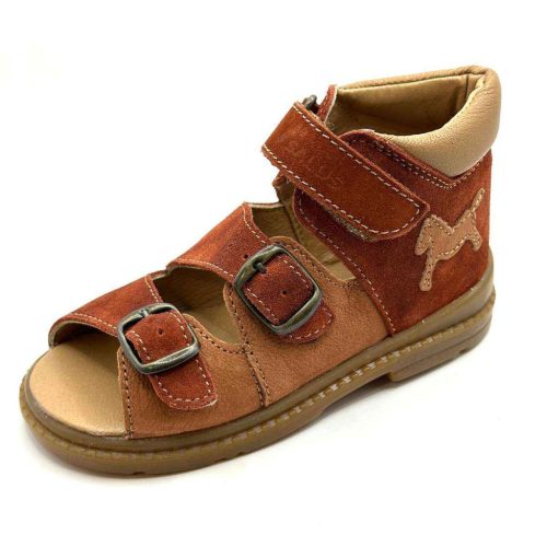 BB20-20253406 Salus Szupinált Szandál, Fiú, Barna, FLO-911, Ló