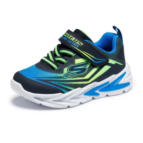 BB20-20260269 Skechers Világítós Gyerek Cipő, Fiú, Kék, 400139N-BBLM
