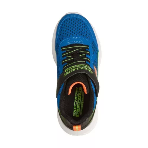 BB20-20260296 Skechers Világítós Gyerek Cipő, Fiú, Kék, 401490L-BLBK