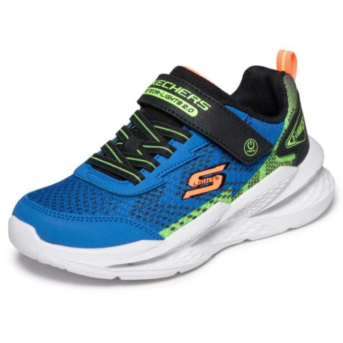 BB20-20260301 Skechers Világítós Gyerek Cipő, Fiú, Kék, 401490L-BLBK