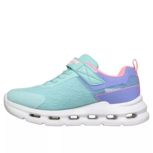 BB20-20260330 Skechers Világítós Gyerek Cipő, Lány, Kék, 303730L-AQMT