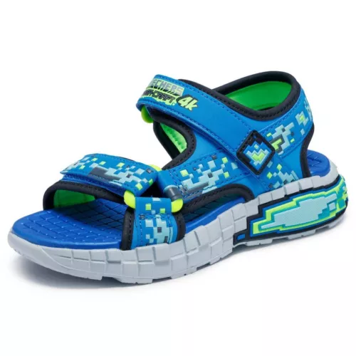 BB20-20260367 Skechers Szandál, Fiú, Kék, 402161L-BBLM