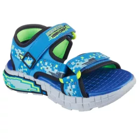 BB20-20260369 Skechers Szandál, Fiú, Kék, 402161L-BBLM